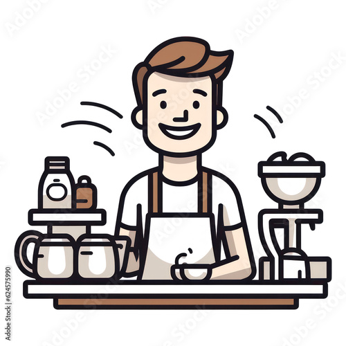 Barista Warmly Smiling