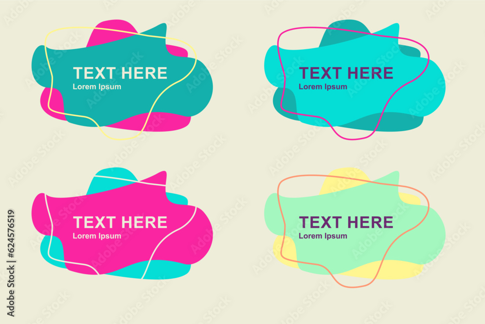Modern abstract shape for banner and print design template with different colors and style.