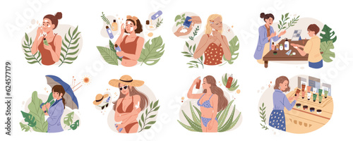 Women daily skin care routine set
