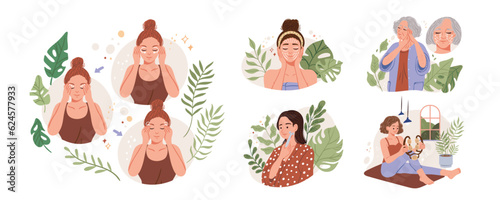 Women massage routine set