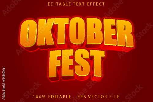 October fest Editable Text Effect Neon Style