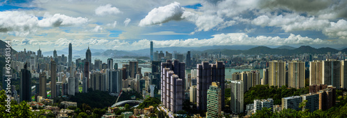 panorama of hong kong city 