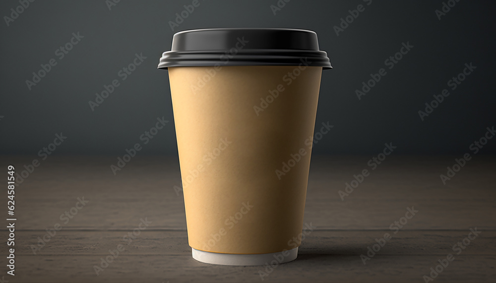 Coffee cup Mockup 3d rendering. Generative AI. Coffee cup Mockup 3d rendering. Generative AI.