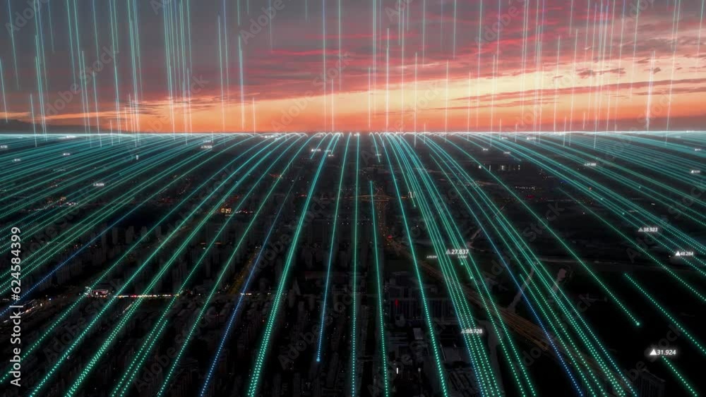 smart Connected city skyline. Futuristic network concept, city Technology. smart Connected city skyline. Futuristic network concept, city Technology.