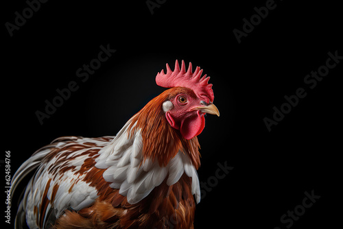 Feathered Marvel  Intricate Details of the Majestic Hen. Generative AI