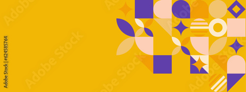 vector flat colorful geometric shapes background