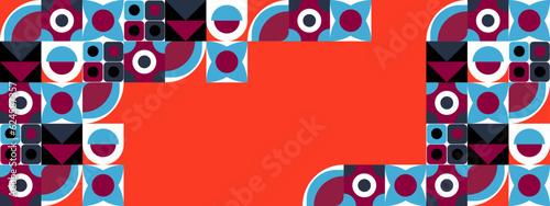 Flat design colorful colourful geometric mosaic pattern background