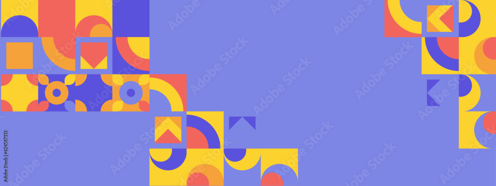 Geometric flat mosaic background with shapes colorful Geometric flat mosaic background with shapes colorful