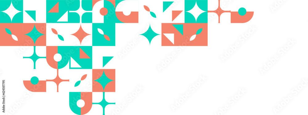 Modern colorful geometric mosaic seamless pattern illustration with creative abstract shapes. Modern colorful geometric mosaic seamless pattern illustration with creative abstract shapes.