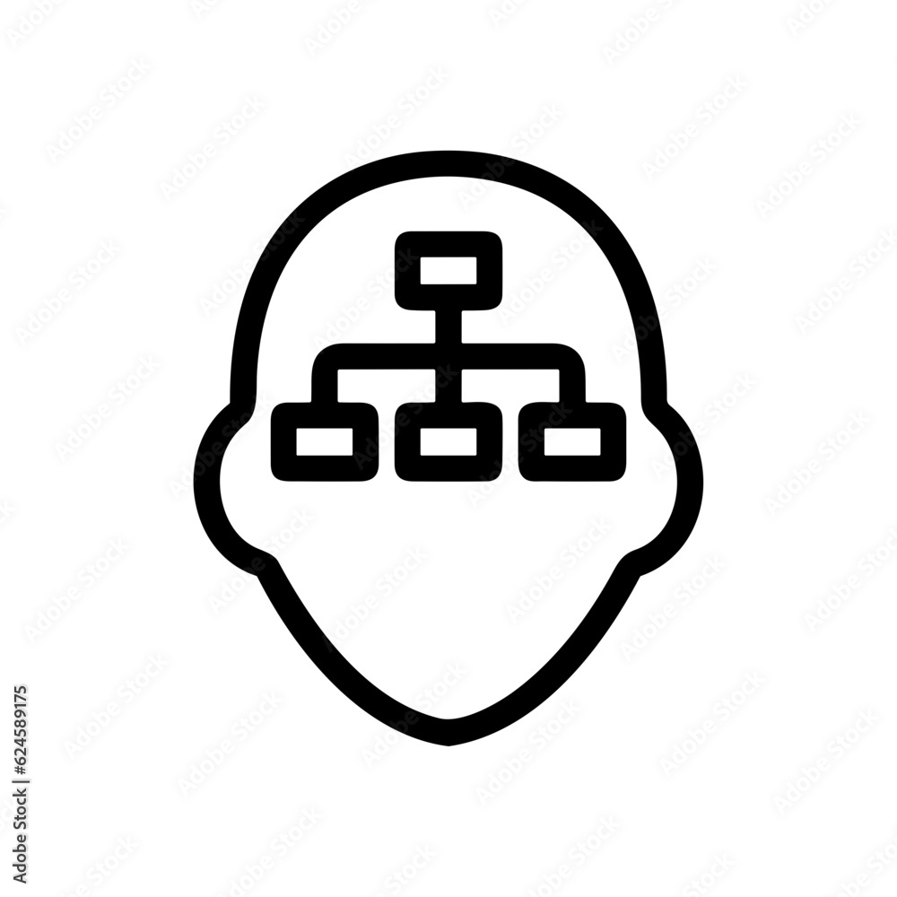 Brain idea symbol icon vector image. Illustration of the creative intelligence think design image Brain idea symbol icon vector image. Illustration of the creative intelligence think design image