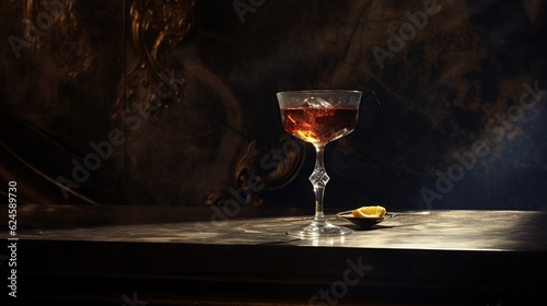 Cocktail in a luxurious interior setting