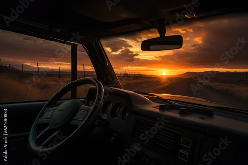 Driving into the Sunset. Generative AI © piai