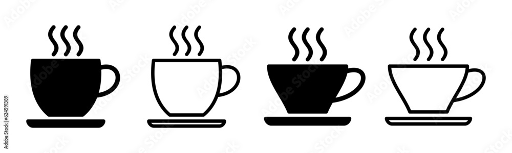 coffee cup icon set illustration. cup a coffee sign and symbol coffee cup icon set illustration. cup a coffee sign and symbol