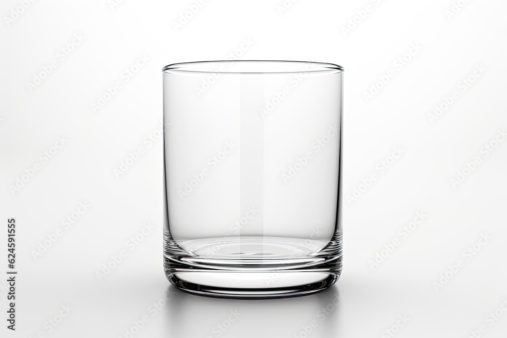 Empty glass of glass on a white background Empty glass of glass on a white background