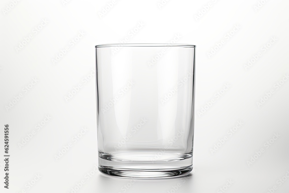 Empty glass of glass on a white background Empty glass of glass on a white background