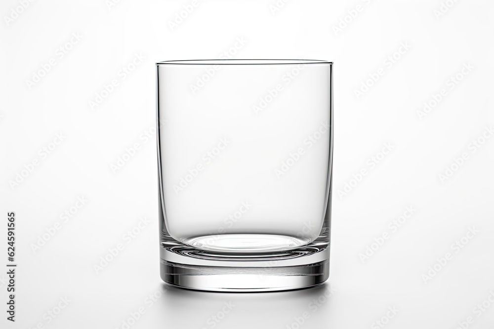 Empty glass of glass on a white background Empty glass of glass on a white background