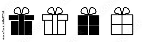 Gift icon set illustration. gift sign and symbol. birthday gift © OLIVEIA