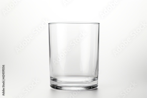 Empty glass of glass on a white background