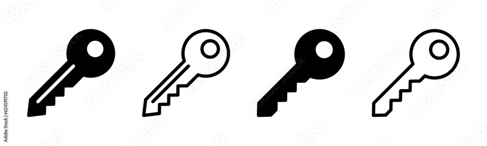 Key icon set illustration. Key sign and symbol. Key icon set illustration. Key sign and symbol.