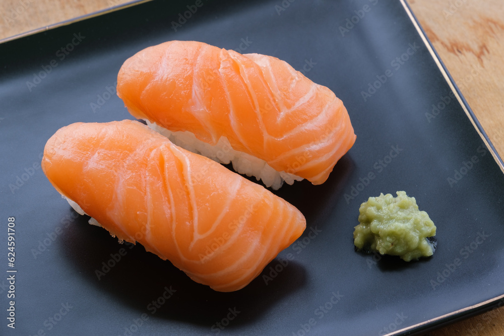 sushi with salmon sushi with salmon