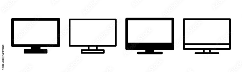 Tv icon set illustration. television sign and symbol Tv icon set illustration. television sign and symbol
