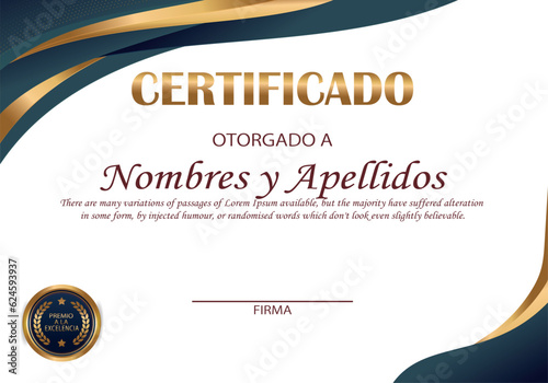 certificado océano azul