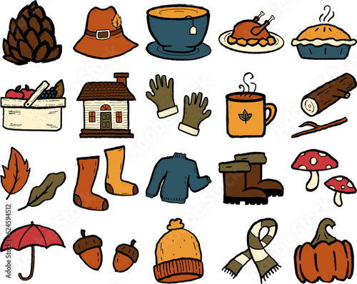 Autumn Fall Thanksgiving Season Illustration