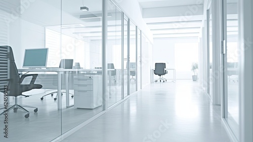 White cleared Blurred office background