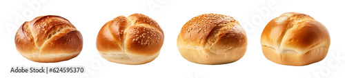 Fotografia Bread roll baked good pastry isolated - Generative AI