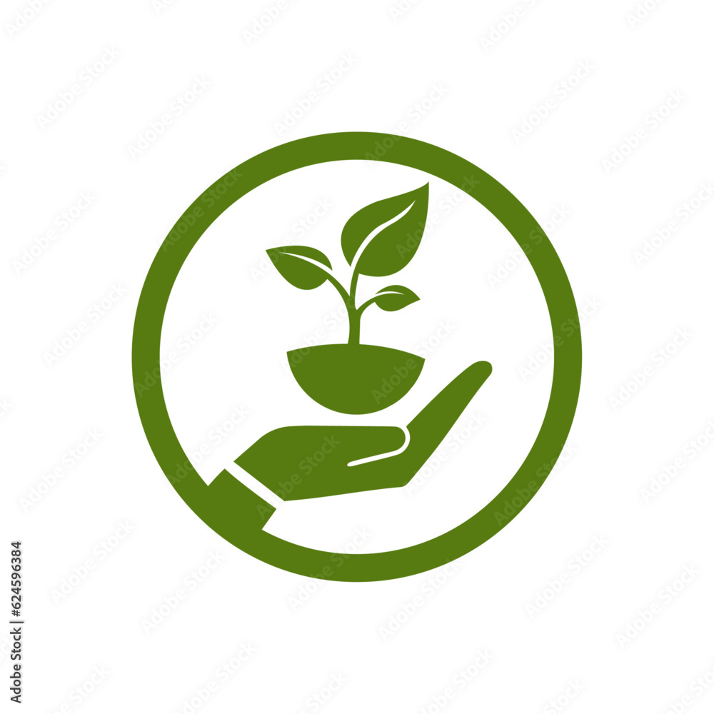 Agriculture and tree planting logo design. Agriculture and tree planting logo design.
