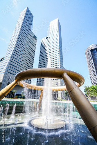 Fountain of Wealth This fountain is designed according to Feng Shui principles in all respects. There will be a total of 5 buildings around the fountain, like five fingers,