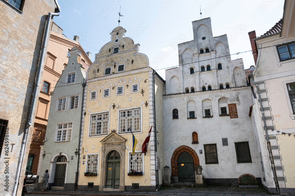 Three Brothers Houses, the oldest known surviving stonebuilt house in Riga, Latvia