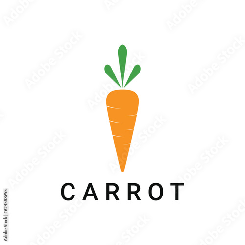 Carrot simple logo design template