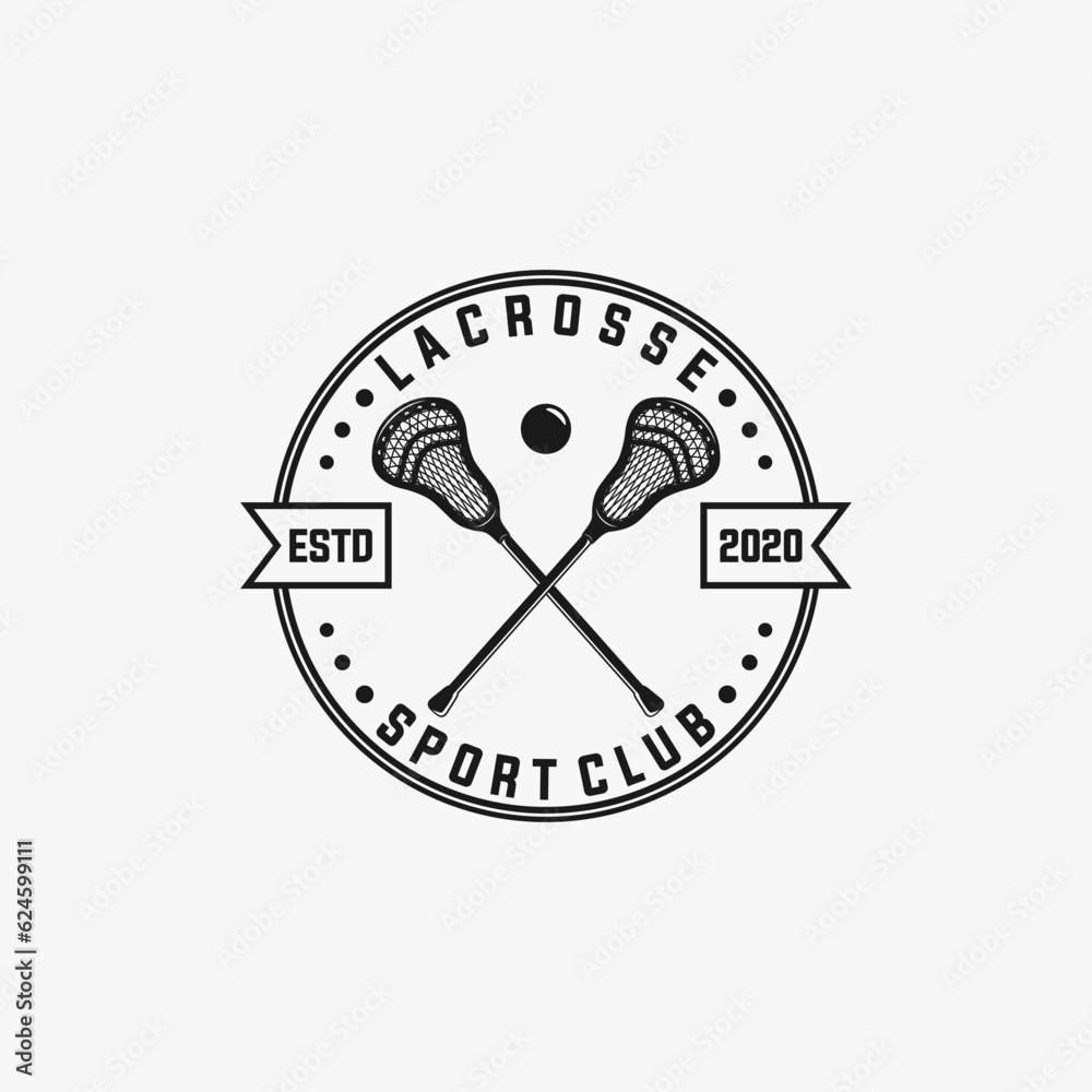 Lacrosse team logo template. sport vector graphic illustration. Lacrosse team logo template. sport vector graphic illustration.