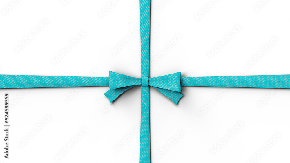 Ribbon with Bow. Template for Holiday Decor. 3D Illustration. File with Clipping Path. Ribbon with Bow. Template for Holiday Decor. 3D Illustration. File with Clipping Path.