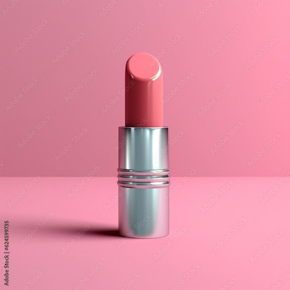 Lipstick for beauty lips cosmetic cartoon illustration, AI Generated Lipstick for beauty lips cosmetic cartoon illustration, AI Generated