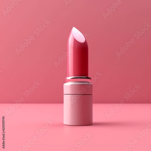 Lipstick for beauty lips cosmetic cartoon illustration, AI Generated