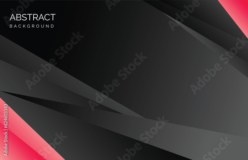 Black and red abstract geometric background. Vector illustration for your design