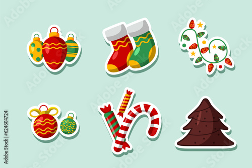 Set Collection of Christmas Sticker