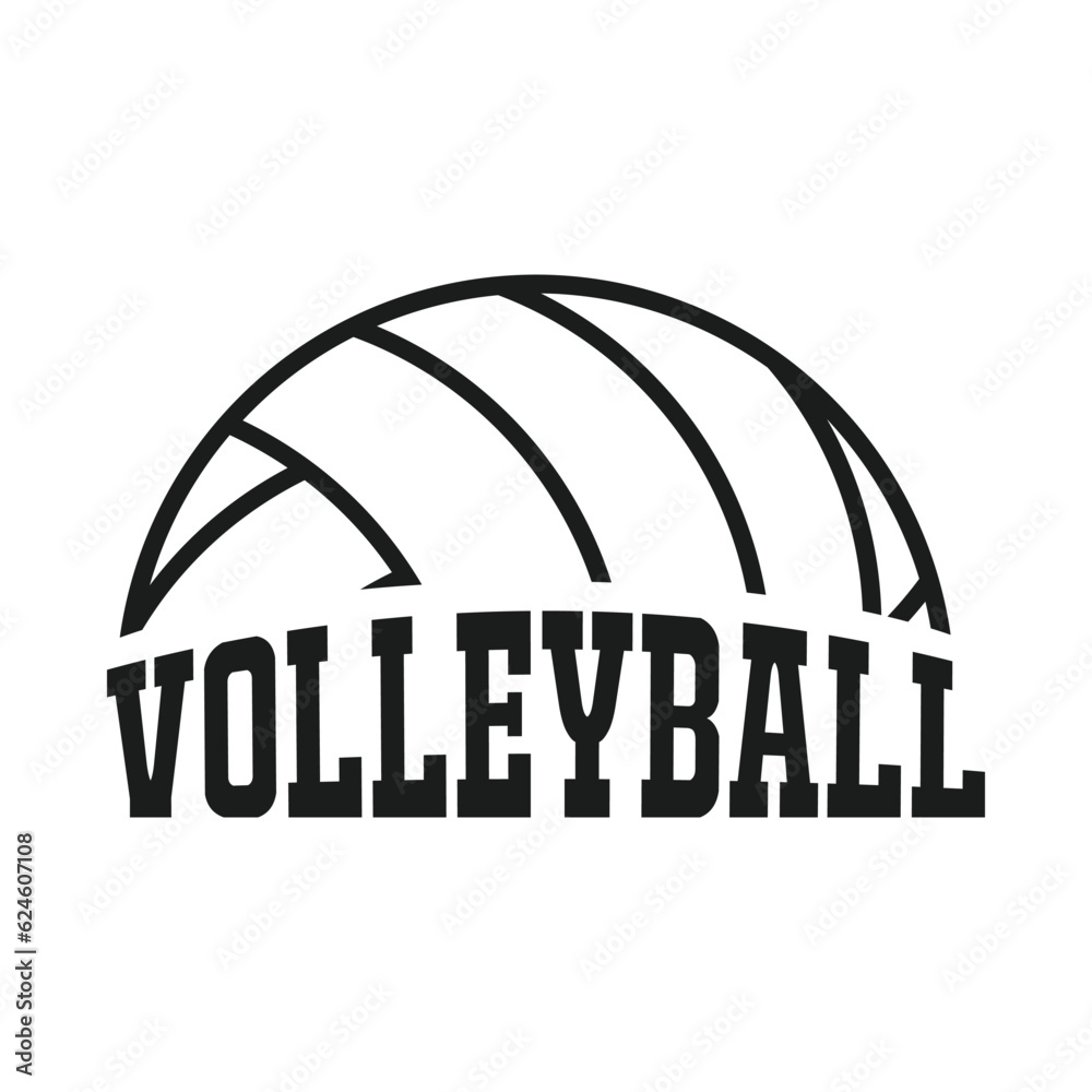 Volleyball Line Art, Volleyball Vector, Volleyball illustration, Sports