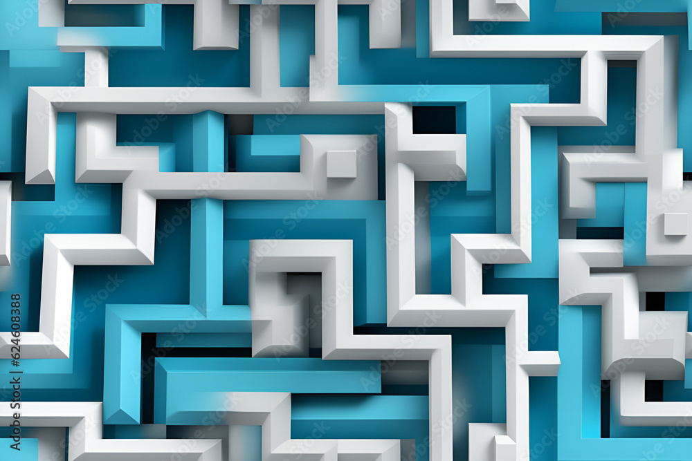 blue and white maze**texture formed through thick layers of paint