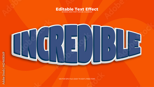 Incredible orange editable text effect
