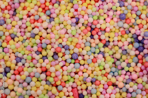 Colorful styrofoam ball