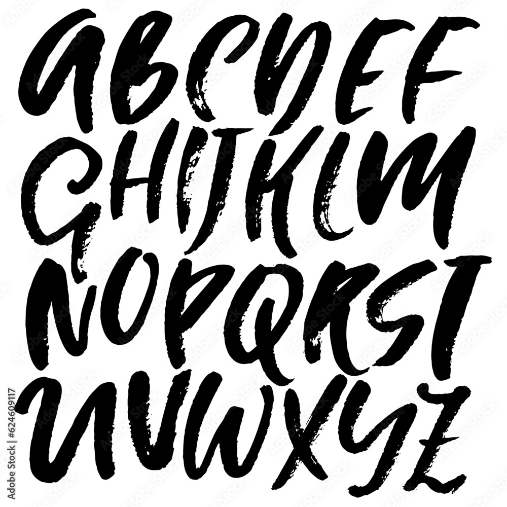 Hand Drawn Dry Brush Font Hand Drawn Dry Brush Font