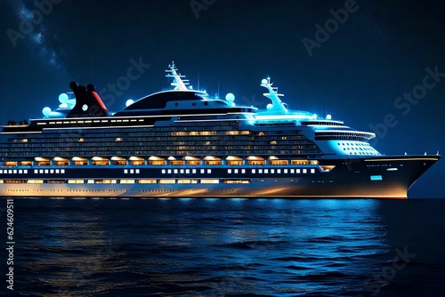 cruise ship at night © Faisal Ai
