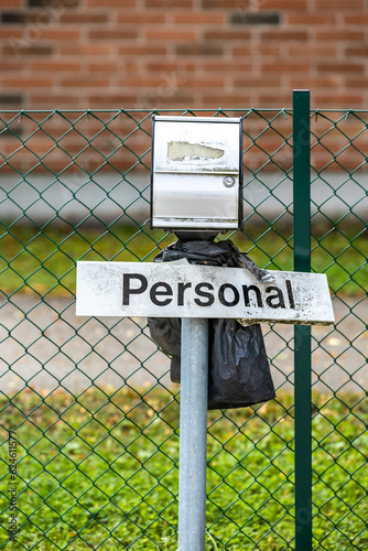 Enkoping, Sweden A sign in a parking lot says Personal inn Swedish, or Employees in translation. photo