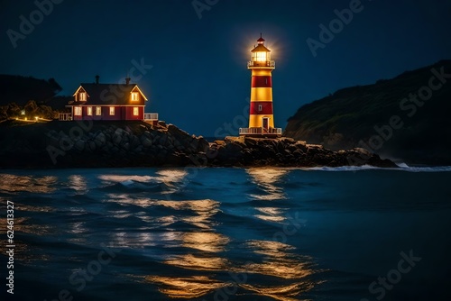 lighthouse at night
Created using generative AI tools