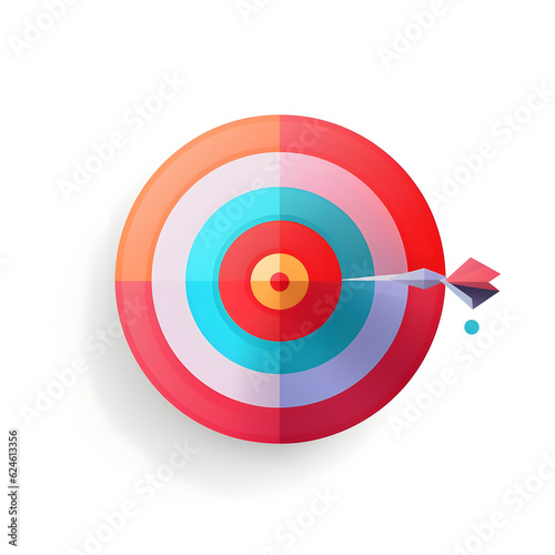 Icon of a target with a transparent background Generative AI