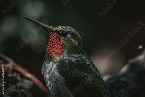 A male Anna's hummingbird in Santa Cruz, California. Generative AI