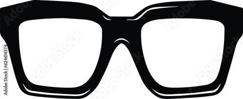 Glasses Frame Logo Monochrome Design Style